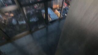 Stepson spies on cougar into the shower. point of view