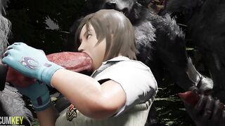 Werewolf Ganbang Big Boobed sluts Asuka | Long Penis Monster |