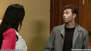 Big Titted tied milf teacher gets anal
