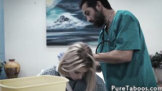 Pussyfucked 19 yo takes doctors cock