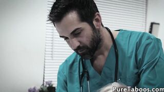 Pussyfucked 19 yo takes doctors cock