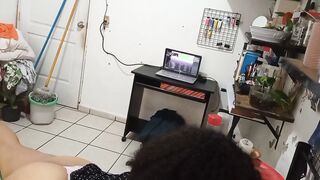 Old Mom Cleaning Her Room three