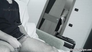 The stepfather masturbates and finally the teenagers step daughter enjoying the