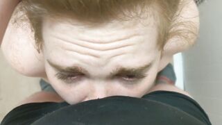 Dirty Red Oral Sex Pukes on Penis