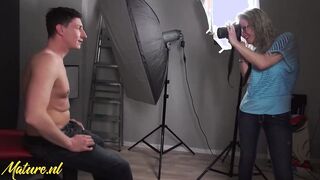 Vulgar Photographer Couldn't Contain Herself & Started Sucking Off Penis