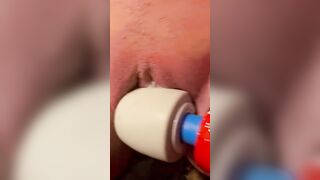 Mature gagged Cougar tapped up and jizzes rough