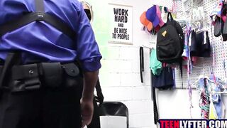 Inspector fucks 19 yo for stealing halloween costume