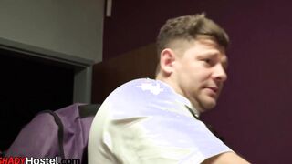 Hostel babes sucking off and getting banged by roommate into trio