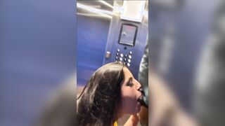 SLOPPY HOTEL ELEVATOR ORAL SEX