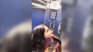 SLOPPY HOTEL ELEVATOR ORAL SEX