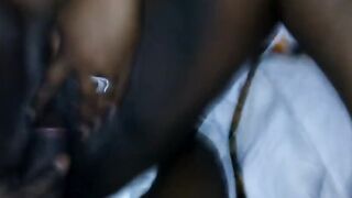 DON'T PULL OUT PUMP YOUR CUM INTO ME PHAT BOOTY BLACK SEXY GETS a NUTS DEEP PULSATING CUMSHOT