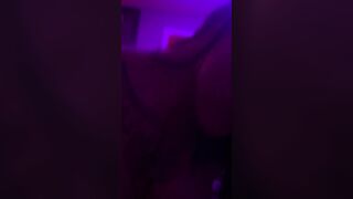 Milf smokes, blows and fucks under trippy lights (full clip On OF)