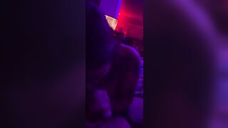 Milf smokes, blows and fucks under trippy lights (full clip On OF)