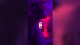 Milf smokes, blows and fucks under trippy lights (full clip On OF)