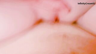 My fiance ride and grinds my dick to orgasm showing her amazingly hot clitoris