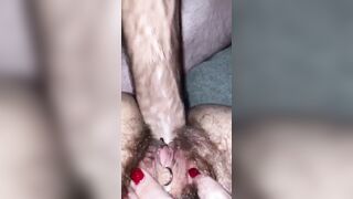 Unshaved Pierced mom Gets Fisted