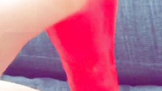 RedRidingHoodAndTheWolf - slutty bbw hotwife masturbate with huge vibrator and groaning - vagina gets screwed