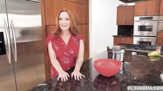 Summer Hart willingly slobbers on her stepson's cock before he