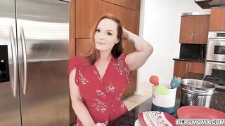 Summer Hart willingly slobbers on her stepson's cock before he