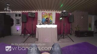VRBangers babe eastern DJ Rocks Your Hard Cock Inside Her Mouth