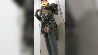 Indian Fiance Masturbate into Changing Room
