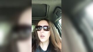 Hottie D Smoking in the Car Wearing Sunglasses and Complaining About Line