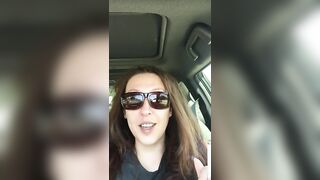 Hottie D Smoking in the Car Wearing Sunglasses and Complaining About Line