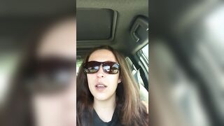 Hottie D Smoking in the Car Wearing Sunglasses and Complaining About Line