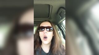 Hottie D Smoking in the Car Wearing Sunglasses and Complaining About Line