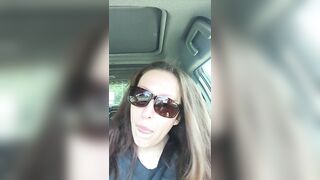 Hottie D Smoking in the Car Wearing Sunglasses and Complaining About Line