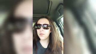 Hottie D Smoking in the Car Wearing Sunglasses and Complaining About Line