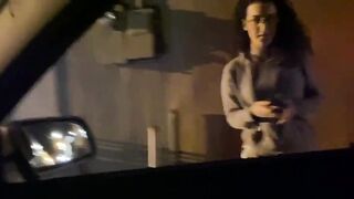 lil d picks up Hottie nerd teen into ally give