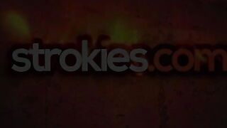 Strokies Santa's Elf Penelope Reed Squirts Cummy Treat On Her Melons