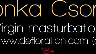 Russian barely legal touches her naked virgin body firs time