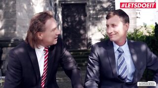 LETSDOEIT - Long Tit German Secretary Has Rough Sex With Her