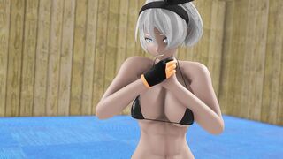 【MMD R-19 year old SEX DANCE】Naughty chocolate buttocks goddess booty 甘いお尻 [MMD]