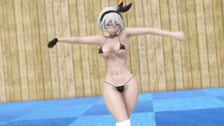 【MMD R-19 year old SEX DANCE】Naughty chocolate buttocks goddess booty 甘いお尻 [MMD]