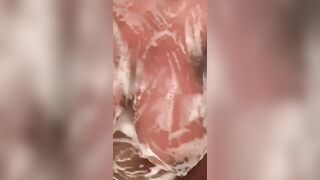 Filthy little bimbo with huge jugs into shower