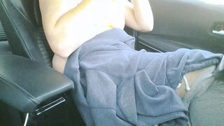 My friend let me borrow His vehicle. Fucking my 9 inch Bf after the gym - Blonde pawg soak pusssy