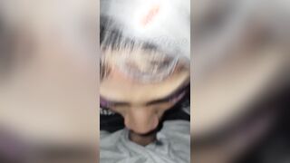Black mom blowing her brother into-law penis