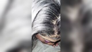 Black mom blowing her brother into-law penis