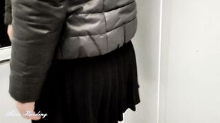 new stud takes Alice to the hotel into the elevator and paws her booty and cunt on the titties