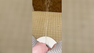 Peeing on the floor of my dorm WC