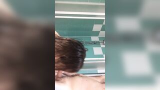 my russian fiance long breasts got fuck inside shower and fellatio,banged rough from behind out the shower