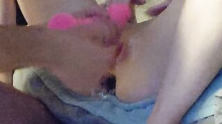 Anal Sex Toy Play Plus Monstrous Penis Very Soak