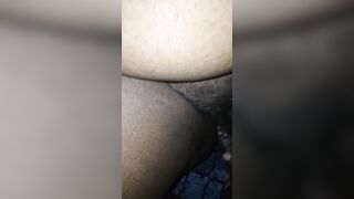 Ebony bbw squirts on my penis till I bust a fat load on her