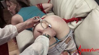 Butt eating FETISH sub is tied and fuck