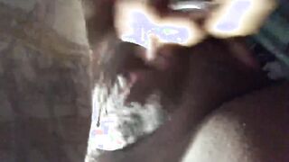 Thick black solo moan to cum pt one