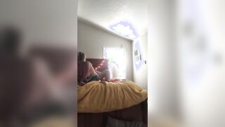Blonde amateur with natural melons full scene
