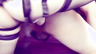 sexy PVC PEGGING ends with PREMATURE CUM... He ruins the film!!
